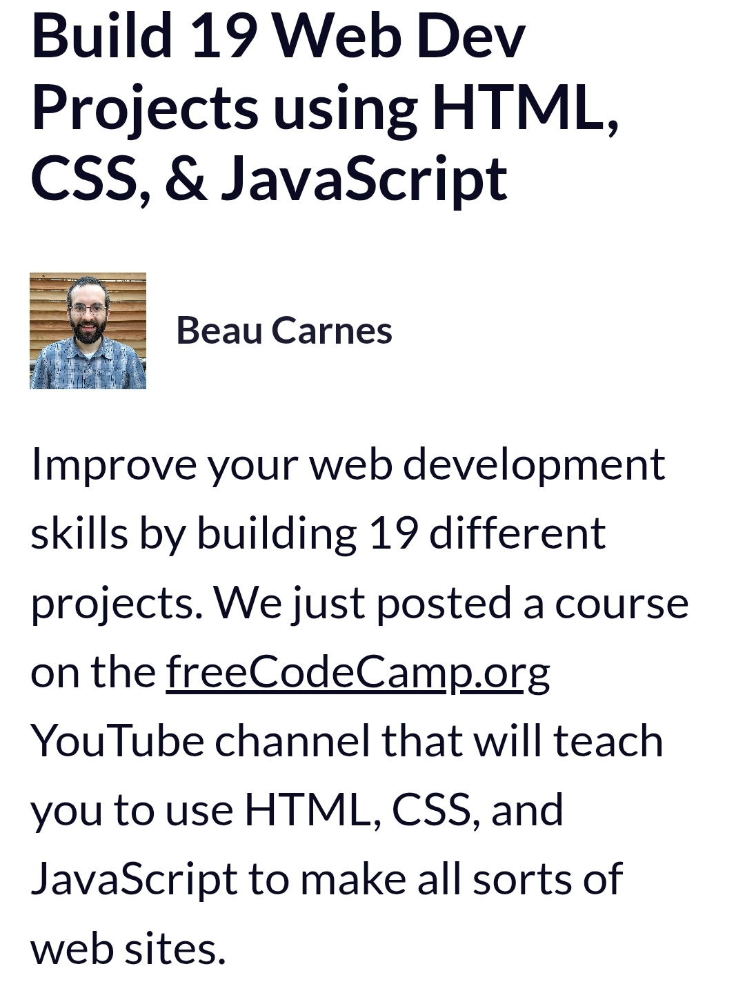Here are this week's five freeCodeCamp resources that are worth your time
